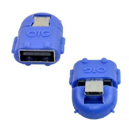 Adapter OTG Vakoss TC-U1303B micro USB - USB M-F niebieski