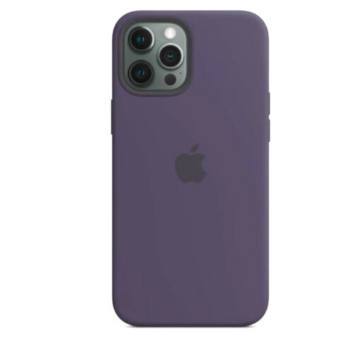 Etui Skórzane Apple z MagSafe do iPhone 12 Pro Max fioletowe