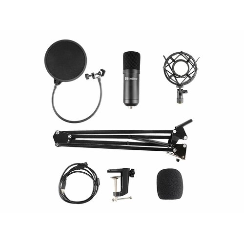 Mikrofon Sandberg Streamer USB Microphone Kit czarny