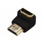 Adapter HDMI ASSMANN 2.0 HighSpeed z Ethernetem Typ HDMI A kątowy/HDMI A M/Ż czarny