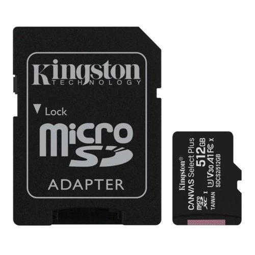 Karta pamięci z adapterem Kingston Canvas Select Plus SDCS2/512GB 512GB