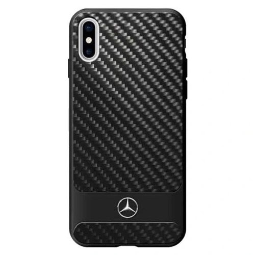 Mercedes MEHCPXHACABK hardcase iPhone X czarny Carbon