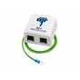 AXON [Air Net Protector] - sieciowe zabezpieczenie przeciwprzepięciowe dla linii zewnętrznych (1 kanał dla sieci 10/100/1000 Mb/s, UTP/STP, plastikowy)