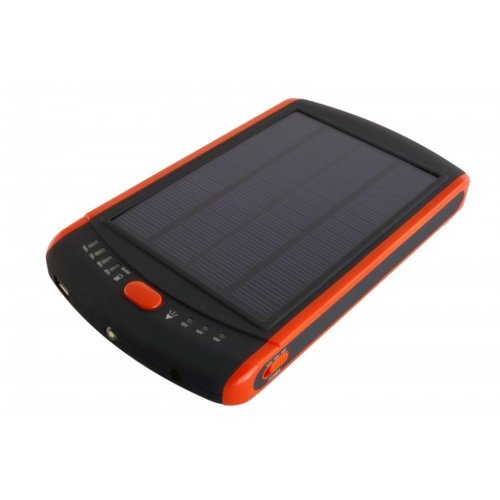 SUNEN PowerNeed - Powerbank 23000mAh z panelem solarnym 2.5W,  DC: 12V, 16V, 19V - 3A; Li-Poly, czarno-pomarańczowy