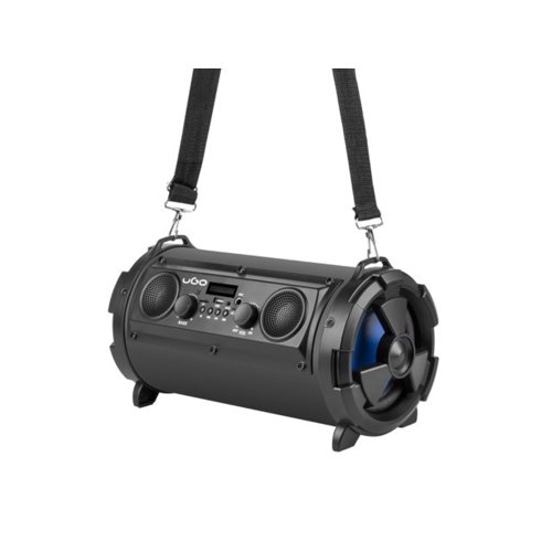 Głośnik bezprzewodowy bluetooth UGO Bazooka karaoke czarny z mikrofonem