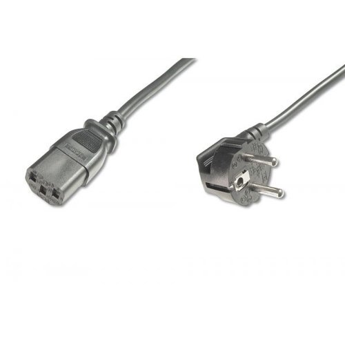 ASSMANN Kabel połączeniowy zasilający Typ Schuko kątowy/IEC C13, M/Ż     czarny 0,75m