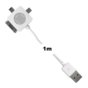 Whitenergy Kabel USB 2.0 AM BmicUSB iphone4/5 100cm biały