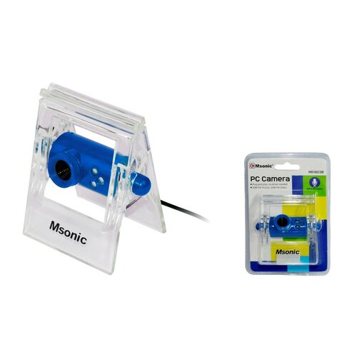 Kamera internetowa z mikrofonem MSONIC USB 2.0, 3 LED, MR1803B niebieska
