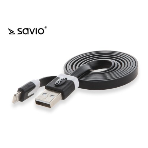 Kabel USB - Lightning SAVIO CL-73 czarny iPhone
