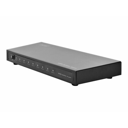 Splitter HDMI DIGITUS 8-portowy, 1920x1080p FHD 3D, HDCP1.2