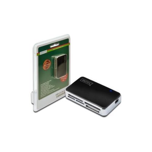 Czytnik kart USB 2.0, uniwersalny, czarno-srebrny DIGITUS