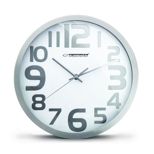 Zegar ścienny Esperanza Hong Kong biały