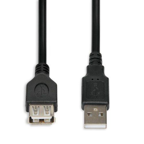 Kabel I-Box ( USB typ A (męski) - USB typ A (żeński) M-F 1,8m czarny )