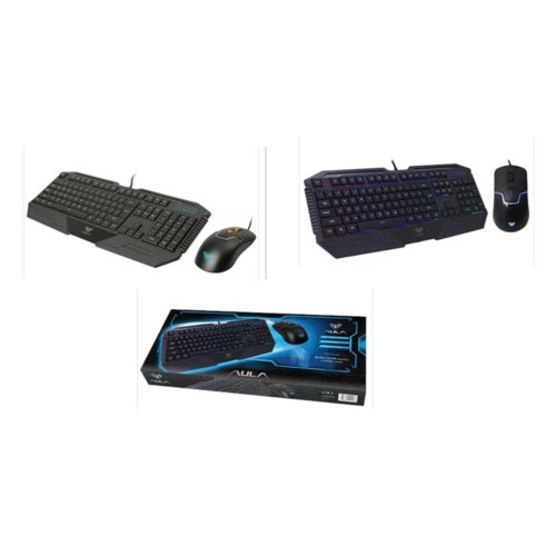 Zestaw klawiatura + mysz dla graczy ACME AULA Gaming Set Black Altar Keyboard & Rigel Mouse