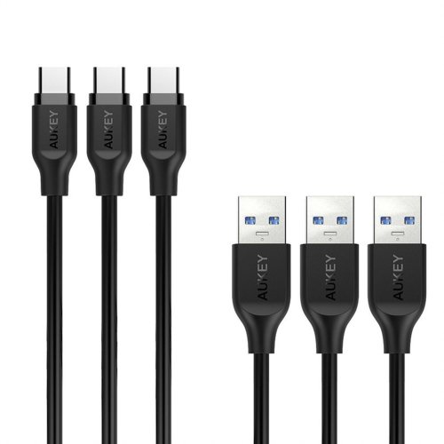 AUKEY CB-CMD3 zestaw 3 szt. szybkich kabli Quick Charge USB C-USB 3.0 | 3 x 1m