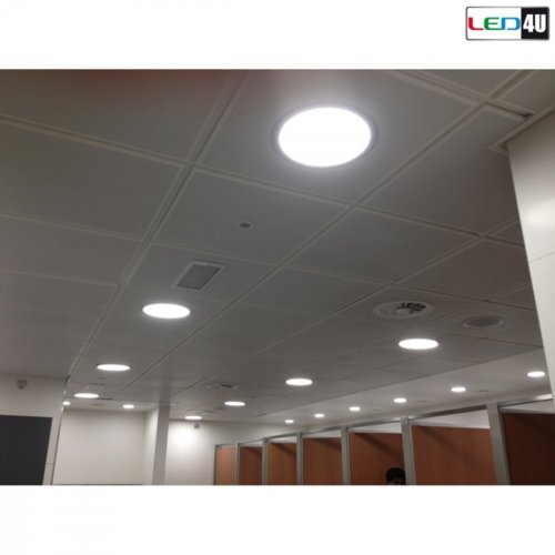 Maclean Panel LED sufitowy podtynkowy slim 12W Cold white 5500-6500K Led4U LD153C Fi170*H20mm