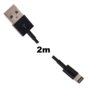 Whitenergy Kabel USB iPHONE Lightning 200 cm czarny, transfer, ładowanie