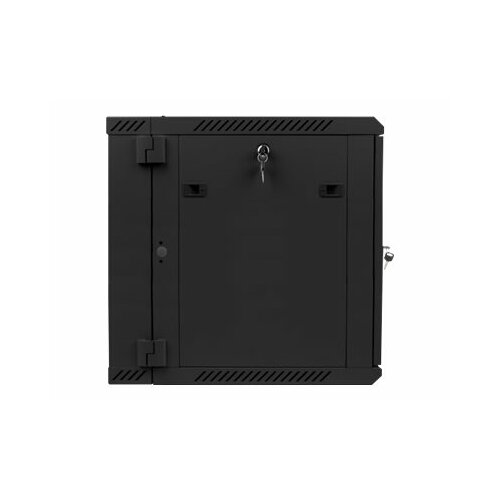 Szafa instalacyjna dwusekcyjna wisząca 19" 12U 600x600 czarna Lanberg (flat pack)