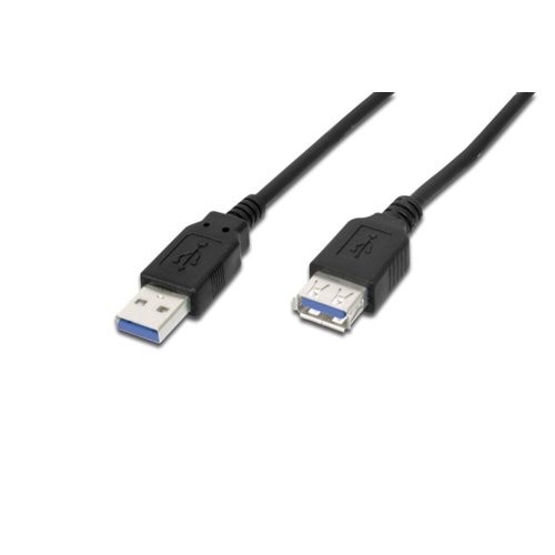 ASSMANN Przedłużacz USB3.0 SuperSpeed, USB A wtyk / USB A gniazdo, Cu AWG 28, 2x ekranowane, dł. 1.8m