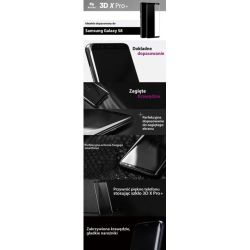 Benks Szkło hartowane X+PRO dla Samsung Galaxy S8, czarny