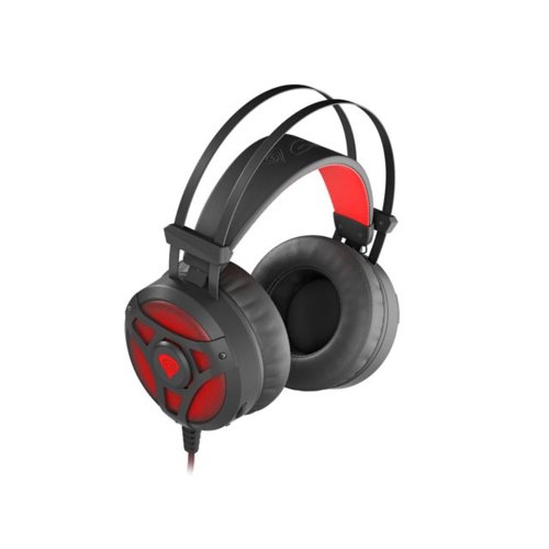 Słuchawki z mikrofonem Genesis Neon 360 Gaming podświetlenie czarno-czerwone