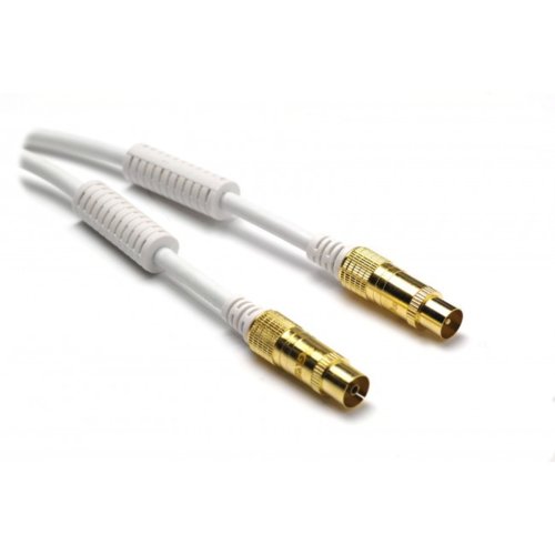 G&BL Kabel antenowy IEC 9.5mm męski/żeński ferrytowy rdzeń, pozłacane złącza 1.5m blister