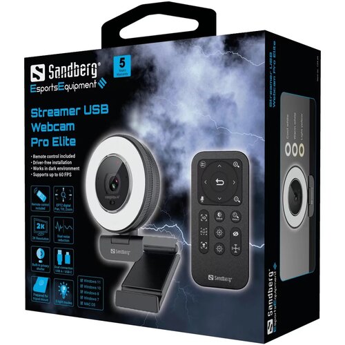 Kamera Sandberg Streamer USB Webcam Pro Elite FullHD