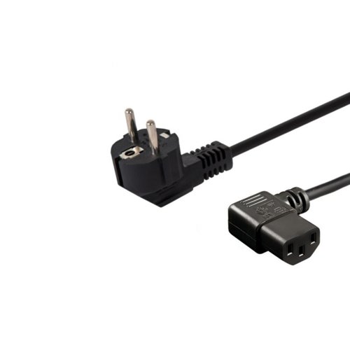 Kabel zasilający Savio CL-115 IEC C13 kątowy - C/F Schuko kątowy 1,2 M