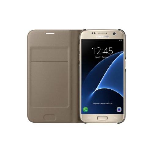 Etui Samsung Flip Wallet do Galaxy S7 Gold EF-WG930PFEGWW