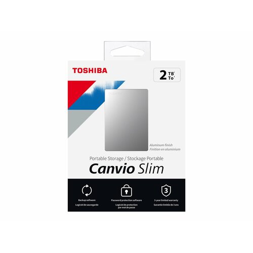 Dysk zewnętrzny Toshiba Canvio Slim 2TB srebrny