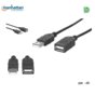 Kabel USB Manhattan przedłużacz USB 2.0 A-A M/F 0,5m, czarny