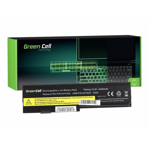 Bateria Green Cell do Lenovo IBM Thinkpad X200 7454T X200 7455 6 cell 11,1V