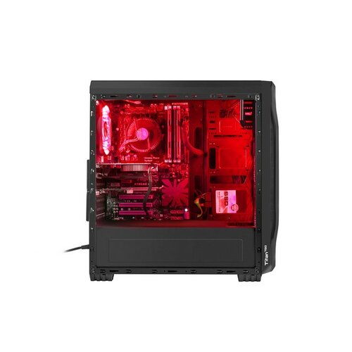 NATEC Obudowa Genesis Titan 750 USB 3.0 z oknem czerwone podświetlenie