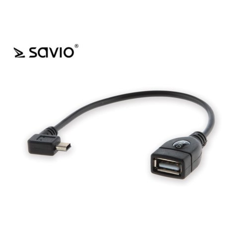 Adapter OTG - mini USB kątowy SAVIO CL-60