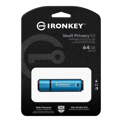 Pendirve Kingston IronKey Vault Privacy 50 64GB