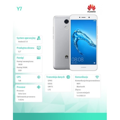 Huawei Y7 Dual SIM Silver