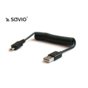 Kabel Spiralny SAVIO CL-11 1m, USB-A męski>USB micro-B