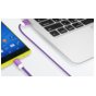Adata Kabel USB-microUSB 1m Purple alu-knit