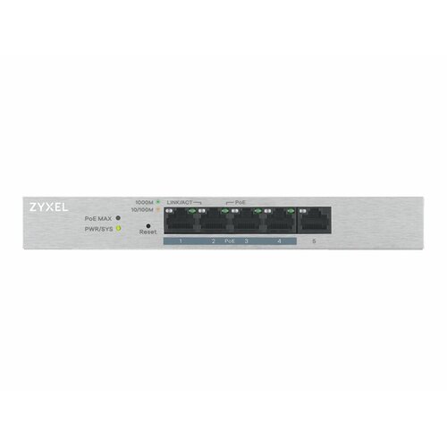 Zyxel GS1200-5HPV2-EU0101F smart switch 5xGigabit 4xPOE 60W