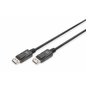 Kabel połączeniowy Assmann DisplayPort 1.2 z zatrzaskami Typ DP/DP M/M czarny 2m