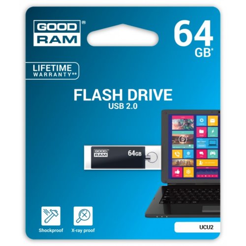 Goodram Flashdrive UCU2 64GB USB 2.0 czarny