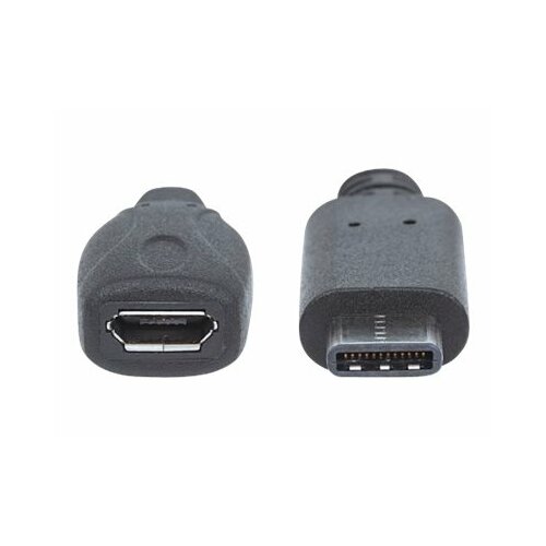 Kabel USB Manhattan USB 2.0 MIC-C/MIC-B M/F 0,15m, czarny