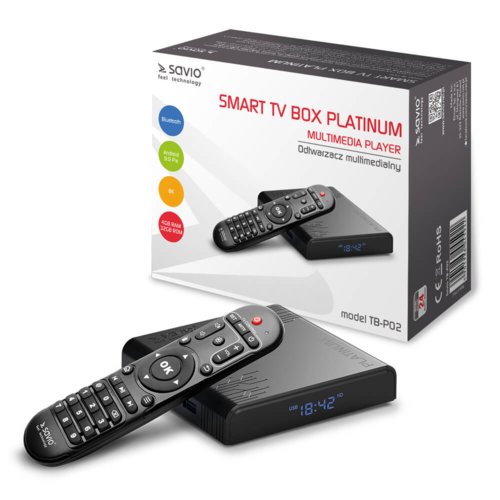 Odtwarzacz multimedialny Savio Smart TV Box Platinum TB-P02