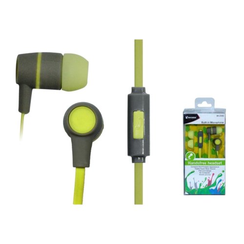 Słuchawki douszne z mikrofonem Vakoss SK-214G szaro-żółte
