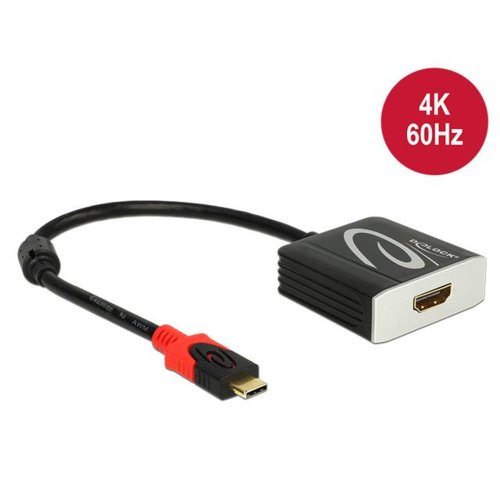 Delock Adapter USB Type-C - HDMI M/F (Thunderbolt 3) 4K 60Hz czarny