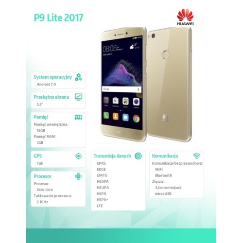 Huawei P9 Lite 2017 Dual SIM Złoty