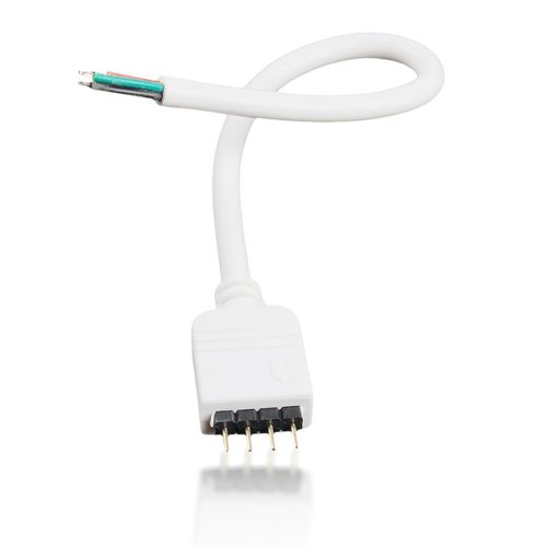 Whitenergy Złączka do tasm LED RGB kabel 15cm 1x4PIN M 2ks