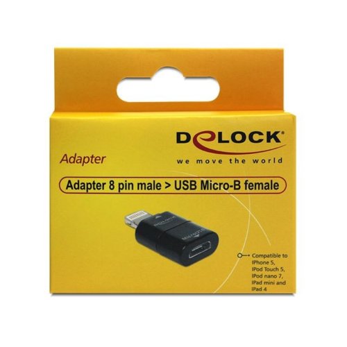 Delock Adapter iPhone 5/iPod 8Pin->Micro USB(F)