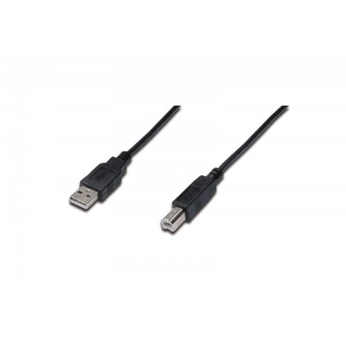 Kabel drukarkowy USB ASSMANN 2.0 A/M - USB B/M, 1,8m, miedź, czarny