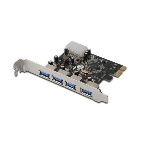 Digitus Karta rozszerzeń/Kontroler USB3.0 PCI Express, 4xUSB3.0, Chipset: